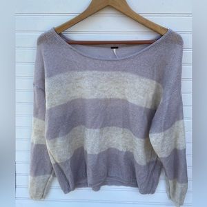 Free People Scoop Neck Striped Sweater